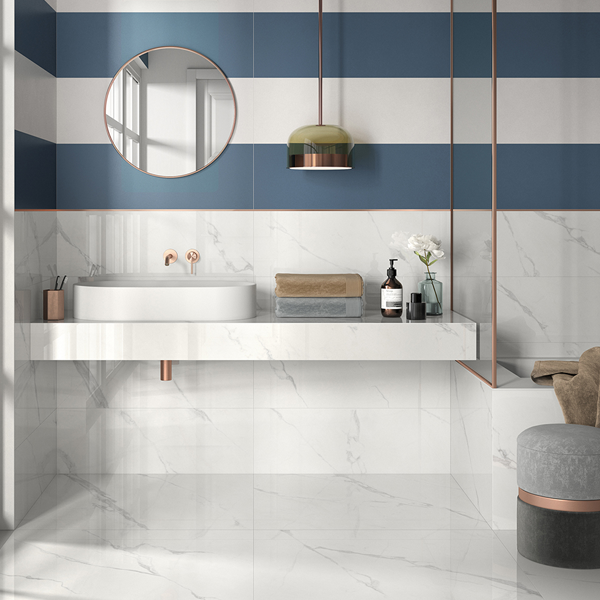 Carrelage de sol intérieur effet marbre en grès cérame rectifié - Cave - 120,0 CM x 120,0 CM - ép. 6,00 MM - Pietrasanta