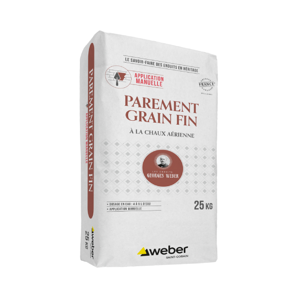 Enduit épais de parement manuel à chaux aérienne Weber Cal F