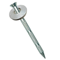 Pointe striée à béton avec rondelle - tête fraisée - acier électro-zingué - 2.7 x 35 mm - boîte de 100