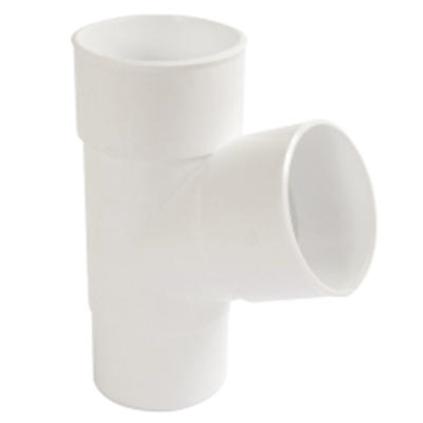 Culotte simple mâle-femelle 67°30 pour tube de descente Ø 80 mm - Blanc