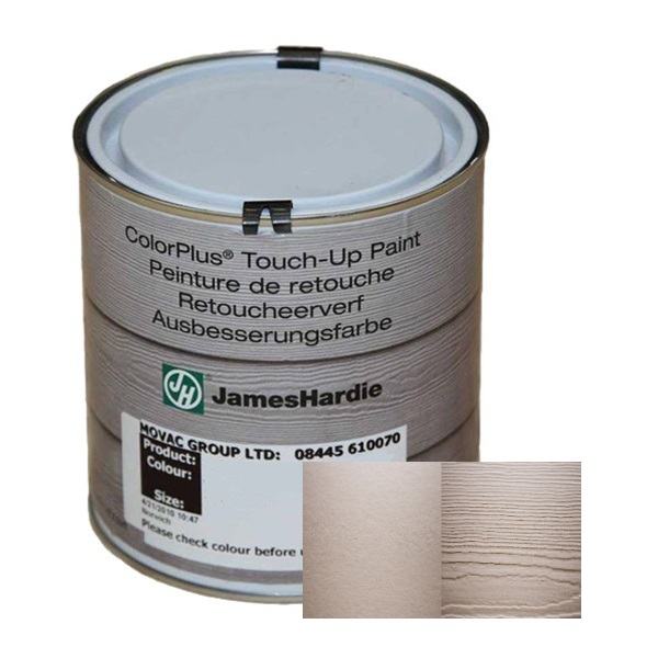 Peinture de retouche ColourPlus pour traitement chant bardage James Hardie - pot de 500 ml - Gris perle