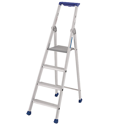 Escabeau marchepied 4 marches - Maxibat Tubesca - Hauteur accès 2,89 m - Aluminium