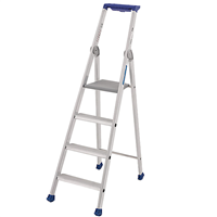 Escabeau marchepied 4 marches - Maxibat Tubesca - Hauteur accès 2,89 m - Aluminium