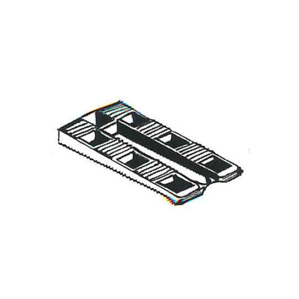 Coins de calage crantés 408F KDS 80 x 40 x 8 mm - boîte de 80 pièces orange