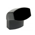 Coude ovoïde Nicoll pour tube de descente 90 x 56-mm - Angle 67°30 - Mâle/Femelle - Techtan - Gris Anthracite