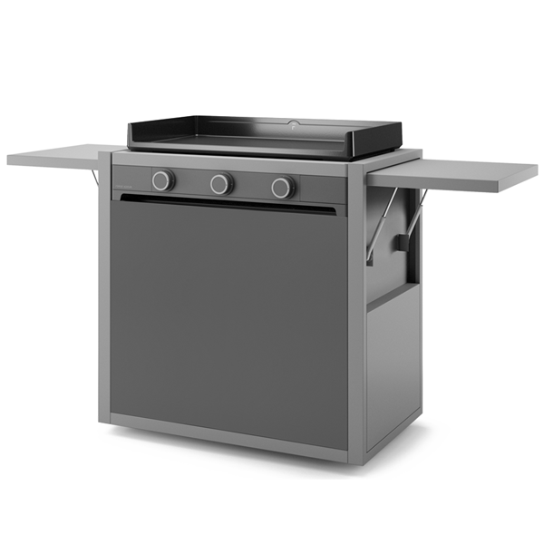 Chariot acier fermé pour plancha Forge Adour Modern 75