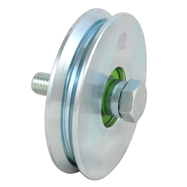 Galet Gorge V acier roulement à billes Diamètre 160 mm