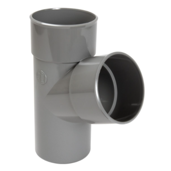 Culotte simple mâle/femelle Nicoll - Diamètre 160 mm - Degré angle 67°30 - À coller - PVC - Gris