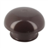 Chapeau de ventilation rond Nicoll - Diamètre 164,5 mm - Sortie 100 mm - Sans moustiquaire - PVC anti-UV - Marron