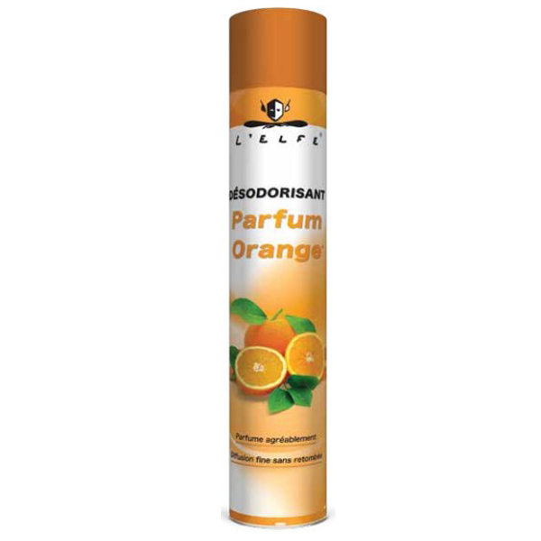 Désodorisant professionnel - Senteur Orange - Diffusion fine sans retombée - Aérosol 750 ml