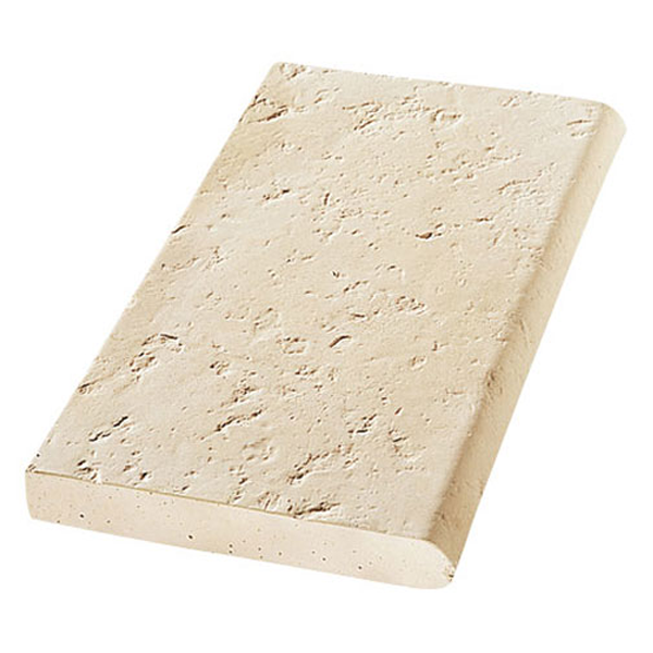 Margelle plate en pierre reconstituée - Rivagine - 50,0 CM x 30,0 CM - ép.45,00 MM - teinte Écru