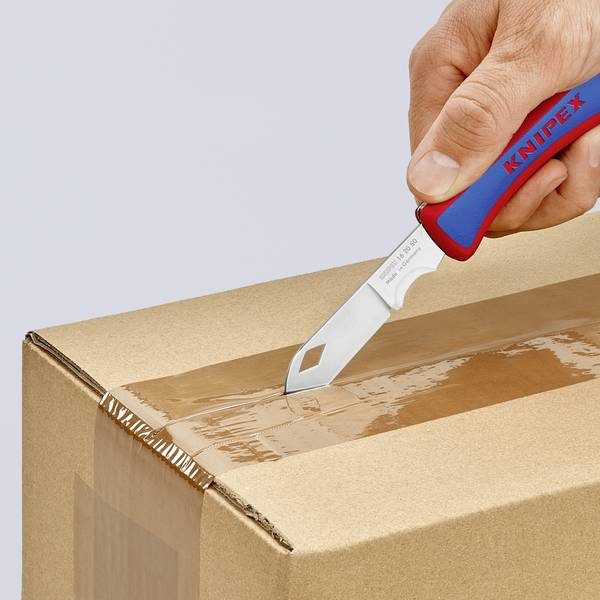 Couteau d'électricien Knipex lame pliante longueur 80 mm en acier inoxydable