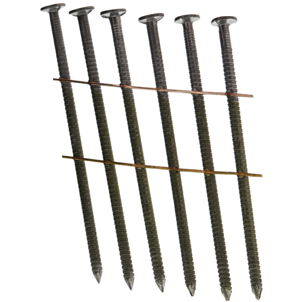 Clou cranté 16° en rouleau à fil soudé Haubold pour cloueur RNC - 3,1 x 90 mm - boîte de 4050