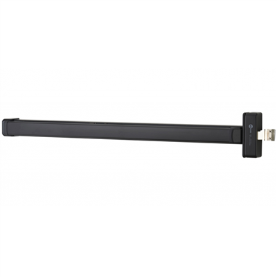 Barre antipanique 1 point Thirard S-Push - CE et coupe feu - réversible - laqué noir - longueur 840 mm