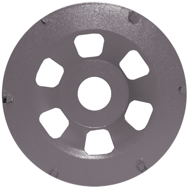 Plateau diamant 6 polycristallins à ponçage rapide Diam Industries PC 125 - Ø 125 mm - alésage 22,23 mm