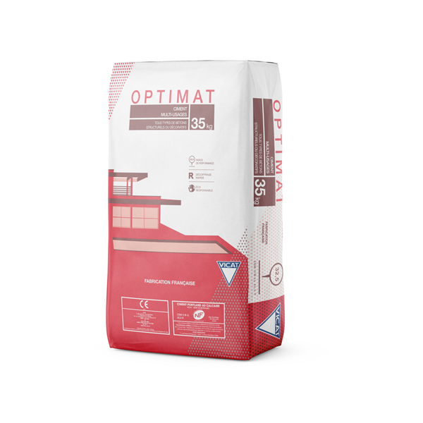 Ciment multi-usages Optimat - CEMII/B 32,5R - tous types de bétons structurels ou décoratifs - sac de 35 KG