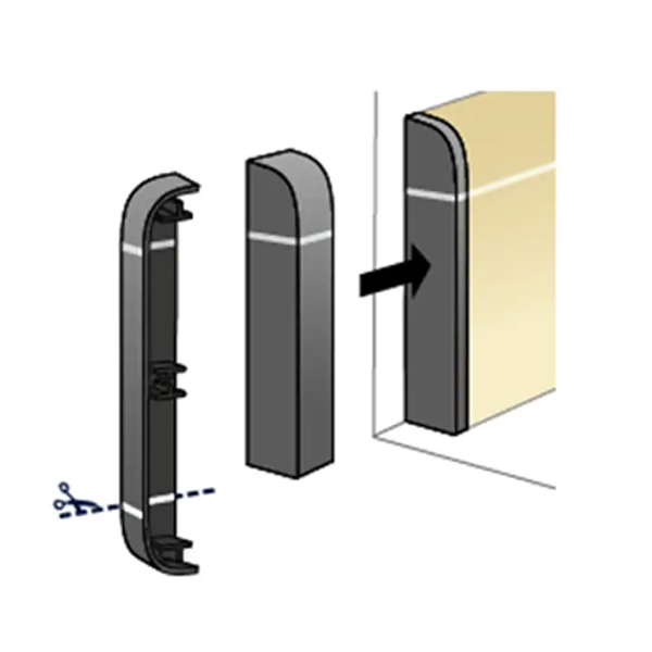 Embout de finition pour plinthe en PVC Gerflor - sachet de 10