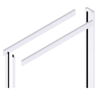 Kit huisserie de finition Gypso en MDF enrobé blanc pour châssis à galandage - 100,0 CM x 210,0 CM