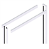 Kit huisserie de finition Gypso en MDF enrobé blanc pour châssis à galandage - 100,0 CM x 210,0 CM