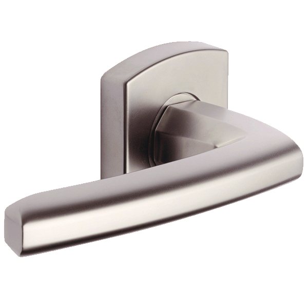 Poignée de porte à bec de cane sur rosace Vachette Scult - platine - béquille double de carré 7 mm