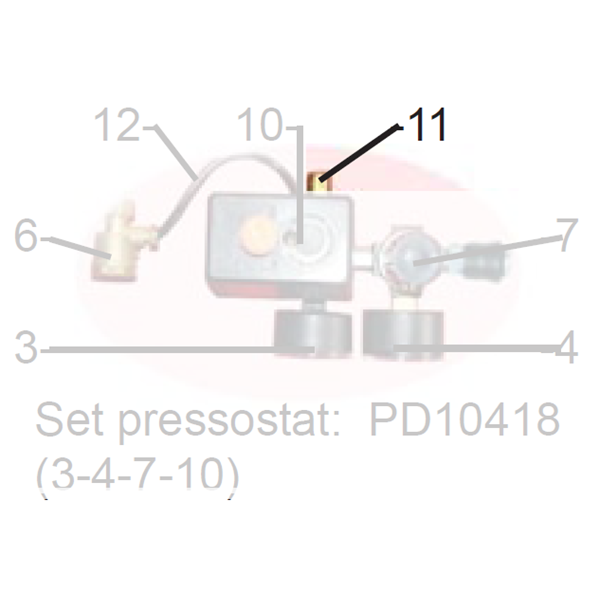 Soupape de sécurité 1/4" pour compresseur 50 litres AM013050100GZ V204710 (avant 2012) TRE1205035G
