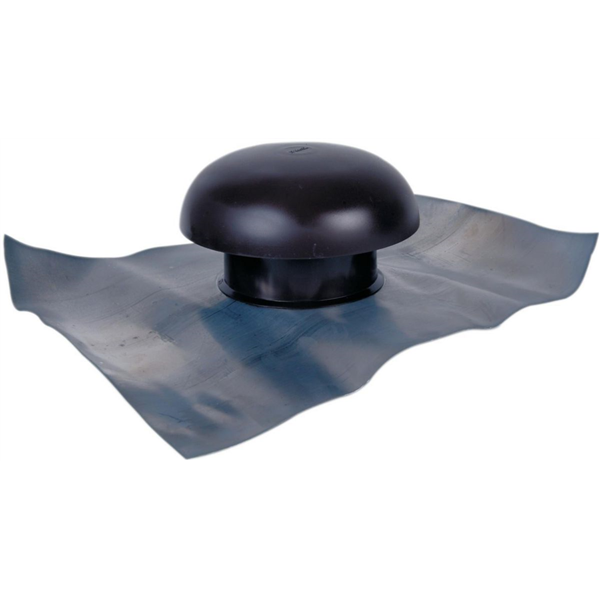 Chapeau de ventilation avec collerette d'étanchéité - diamètre 160 mm - marron