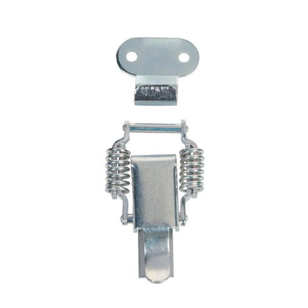 Fermeture à levier avec ressort et crochet - Monin 270740 - Hauteur 65,5 mm - Acier zingué - Percée