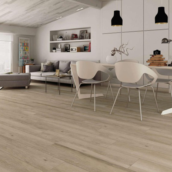 Carrelage intérieur en grès cérame émaillé effet bois Pecan - 120 CM x 23,3 CM - ép. 8,7 MM - Beige