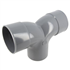 Coude double parallèle PVC à 87'30° - Mâle/Femelle - diamètre 100 mm