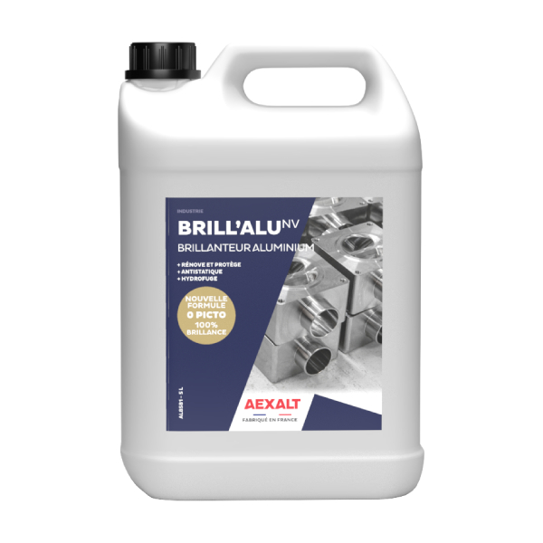 Rénovateur aluminium - redonne éclat et brillance - Brill'Alu Aexalt - bidon de 5 litres