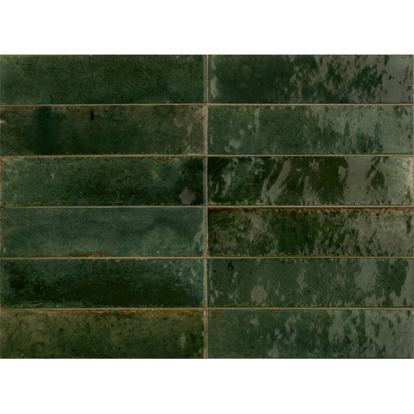 Faïence brillante effet Zellige - Look Glossy - 24,0 CM x 6,0 CM - ép. 10,00 MM - Oliva