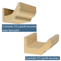 Corniche en pierre élément droit