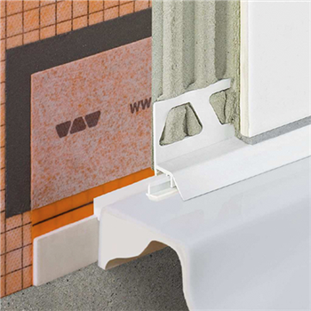 Profilé de jonction en PVC DILEX AS pour la liaison entre carrelage et éléments fixes - Blanc brillant - 2,50 M