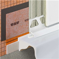 Profilé de jonction en PVC DILEX AS pour la liaison entre carrelage et éléments fixes - Blanc brillant - 2,50 M