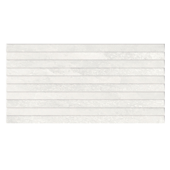 Faïence murale effet pierre à relief - Edilis Ruben - 60,0 CM x 30,0 CM - ép. 8,5 MM - Blanc