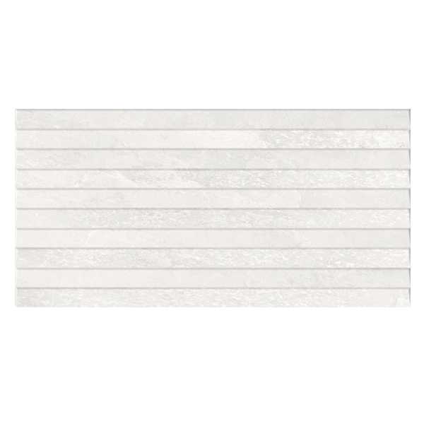Faïence murale effet pierre à relief - Edilis Ruben - 60,0 CM x 30,0 CM - ép. 8,5 MM - Blanc