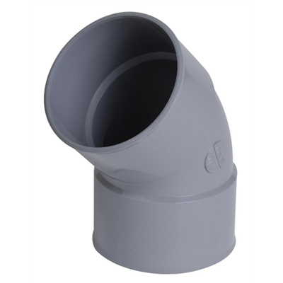 Coude PVC à coller Femelle - Femelle 45° Diamètre 200 mm