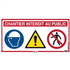 Panneau signalétique 4 en 1 Chantier interdit au public