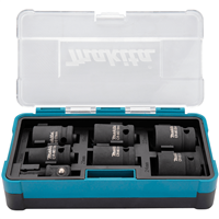 Coffret douilles à choc 1/2" Makita avec adaptateur 1/4" diamètre 13-17-19-21-22-24 mm