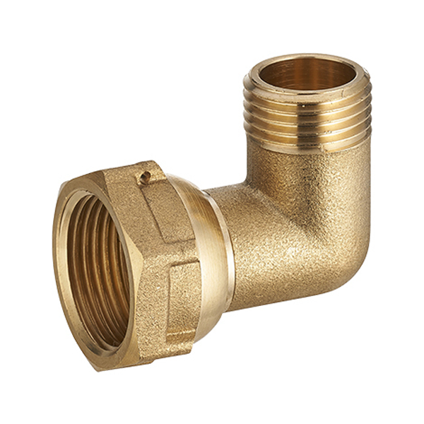 Coude d'alimentation de collecteur à écrou libre - F 20 x 27 - M 15 x 21 - Noyon & Thiebault - Laiton