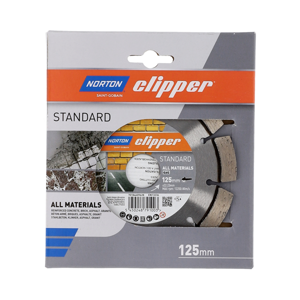 Disque Diamant standard multimateriaux Ø 125x22.23mm Norton Clipper
