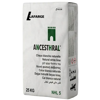 Chaux hydraulique naturelle blanche NHL 5  - Ancesthral Lafarge - Sac de 25 kg