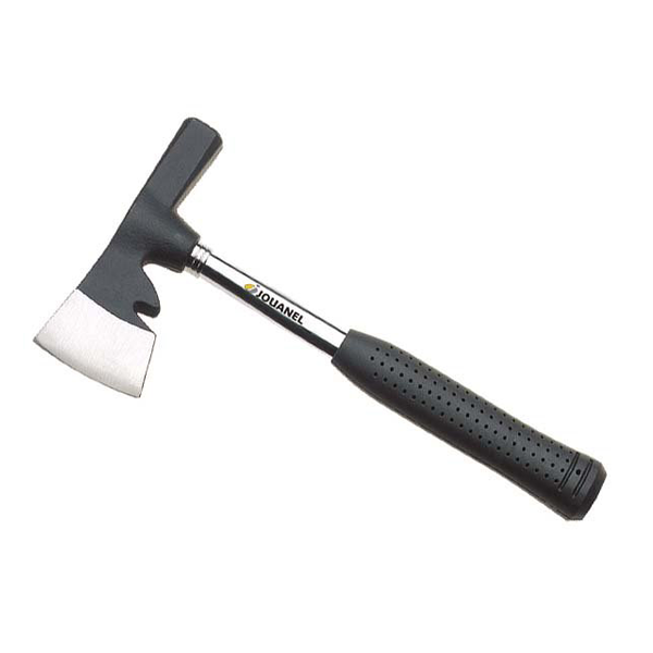 Hachette à liteaux pour couvreur avec tire-clou intégré - Manche en acier gainé - 600 grammes