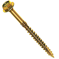 Vis bois Rocket Tirefond tête hexagonale - Acier bichromaté - Filetage partiel - ⌀ 10,0 mm x 140,0 mm - Boîte de 40