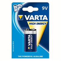 Pile Varta High Energy 6LR61 9V Alcaline (pile carrée)