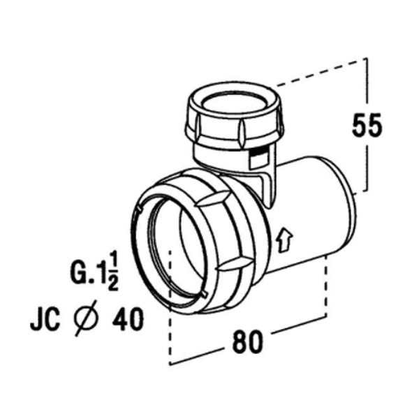 Soupape anti vide Nicoll pour siphon d'évier - Diamètre 40 mm - À visser - Polypropylène blanc