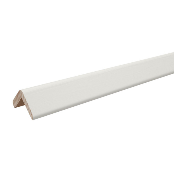 Cornière d'angle pour bardage Extra en Sapin du Nord de classe 3.1 - Silverwood - 55 MM x 55,00 MM - 3,00 M - Blanc