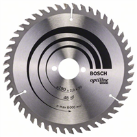 Lame scie circulaire Bosch Optiline Wood tout bois ⌀ 190 mm alésage 30 mm 48 dents 2 mm