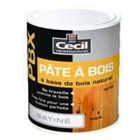 Pâte à bois pour petites réparations intérieures - PBEX Cecil - Aspect naturel - Pot 250 grammes