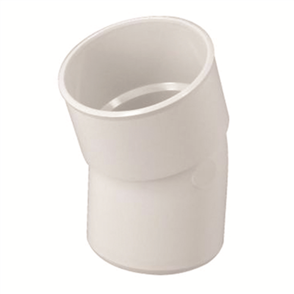 Coude mâle/femelle Nicoll pour tube de descente - Diamètre 80 mm - Degré angle 20° - Techtan - Blanc